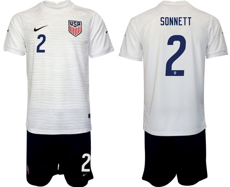 Men 2022 World Cup National Team United States home white #2 Soccer Jerseys